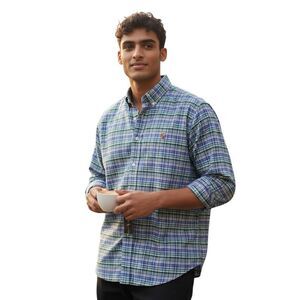 Ralph Lauren Men's Size M Long Sleeve Classic Plaid Dress Shirt Blue Green NWT